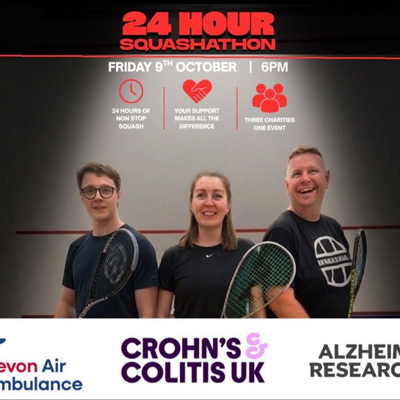 24hr squashathon for Charity